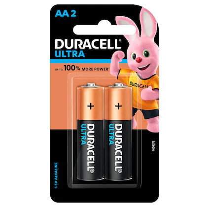 Duracell Ultra AA Alkaline Batteries 1.5 V (Pack of 2)
