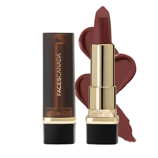 Faces Canada Comfy Matte Creme Lipstick - Not A Quitter 08, 8HR Long Stay | Intense Color
