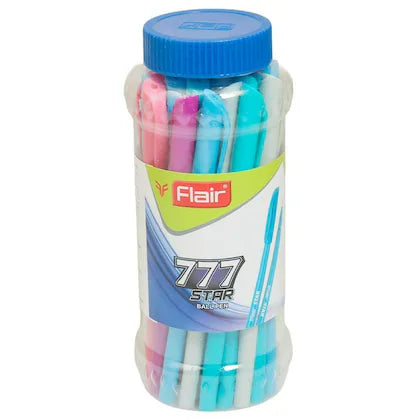 Flair 777 Star Blue Ball Pen Jar 25 pcs