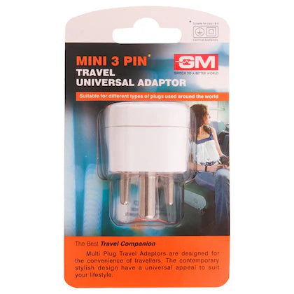 GM Mini 3 Pin Travel Adaptor
