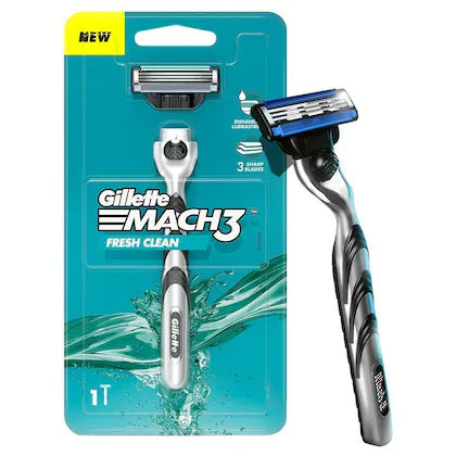 Gillette Mach3 Manual Shaving Razor 3 Blades