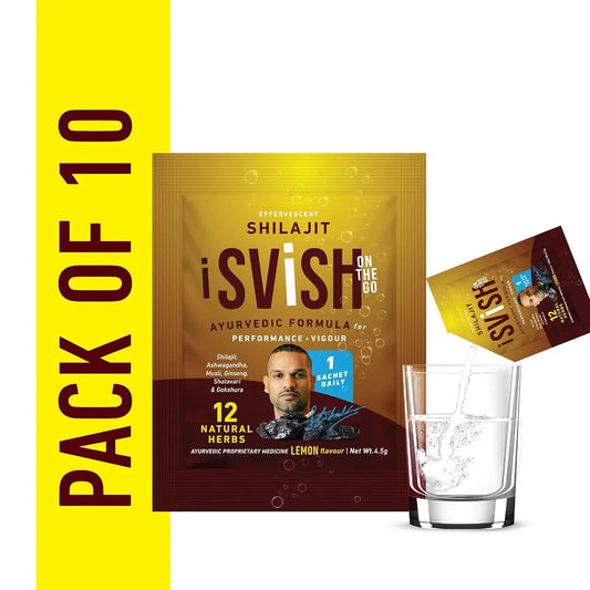 Isvish Himalayan Shilajit Effervescent Powder| Helps Improve Strength & Stamina
