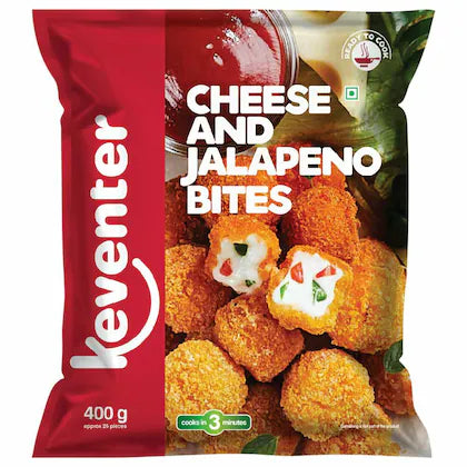 Keventer Ready To Cook Cheese and Jalapeno Bites 400 g