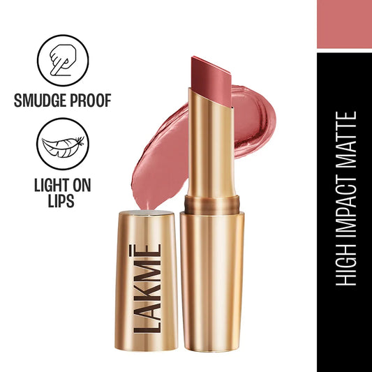 Lakme 9to5 Powerplay Priming Matte Lipstick - Lasts 16 hrs | Blushing Nude
