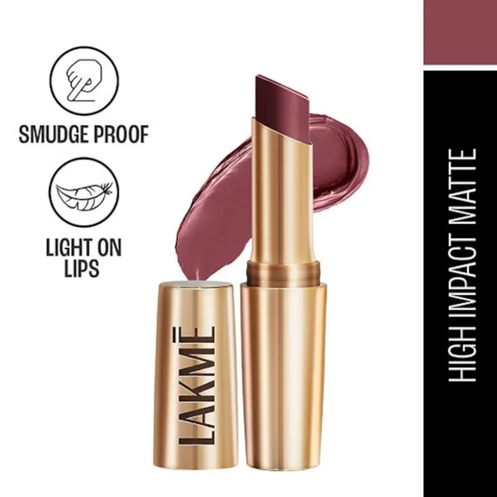 Lakme 9to5 Powerplay Priming Matte Lipstick, Lasts 16hrs, Rosy Sunday
