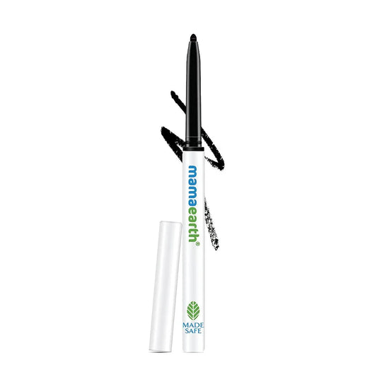 Mamaearth Charcoal Black Long Stay Kajal Black Retractable Waterproof With Vitamin C & Chamomile For 11-Hour Smudge-Free Stay
