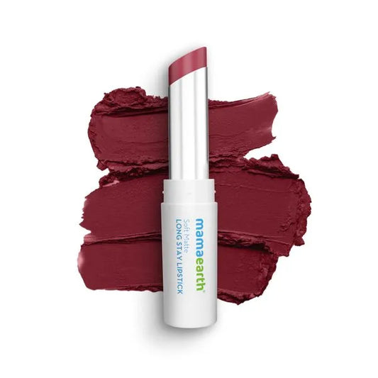 Mamaearth Soft Matte Long Stay Lipstick - 03 Grape Wine | Moisturizing
