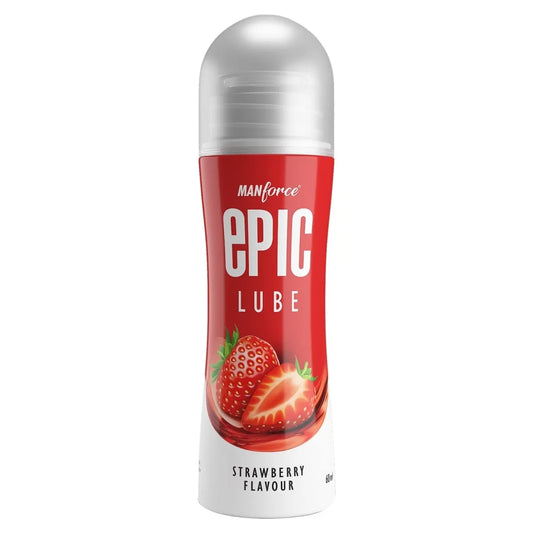 Manforce Epic Lube Strawberry Flavored Lubricating Gel for Men and Women Water Based Skin Friendly
