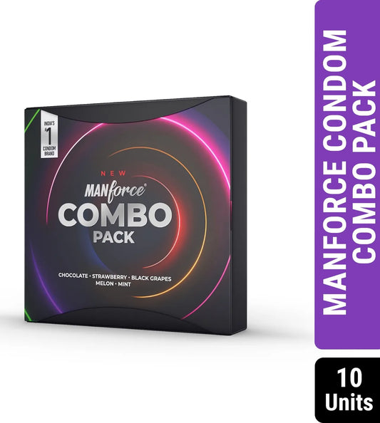Manforce New Combo Pack Condoms Chocolate, Strawberry, Black Grapes Melon & Mint
