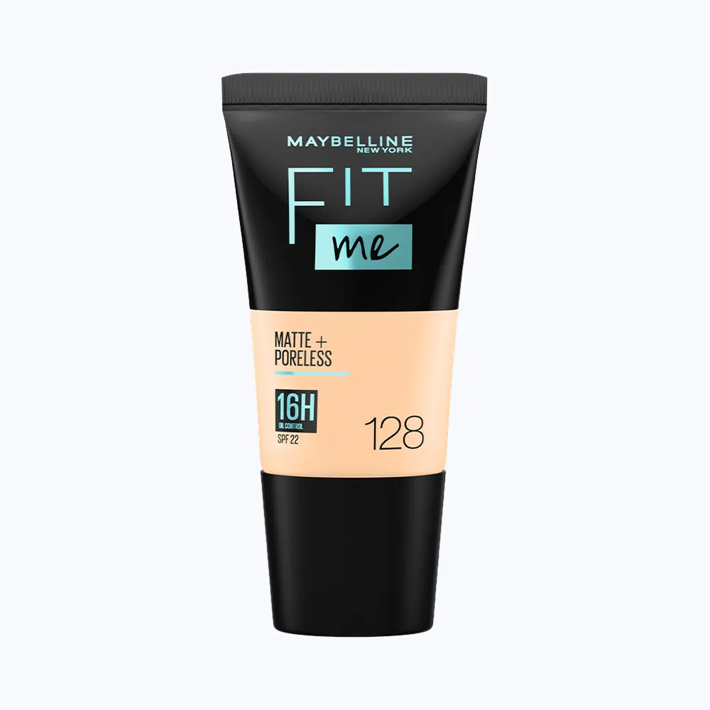 Maybelline New York Fit Me Matte+Poreless Liquid Foundation Tube 128 Warm Nude
