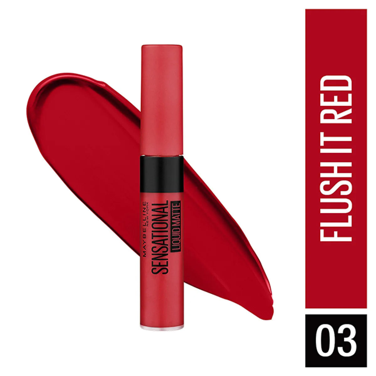Maybelline New York Sensational Liquid Lipstick - Flush It Red | Paraben Free

