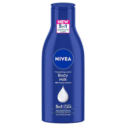 Nivea Body Milk Nourishing Body Lotion with Almond Oil for 48H Moisturization for Very Dry Skin 120 ml