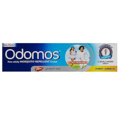 Odomos Non-sticky Mosquito Repellent Cream with Vitamin E + Almond Oil 100 g