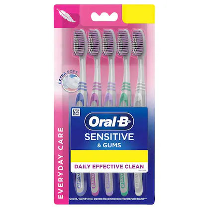 Oral-B Sensitive Care (Extra Soft) Bristles Toothbrush 5 pcs