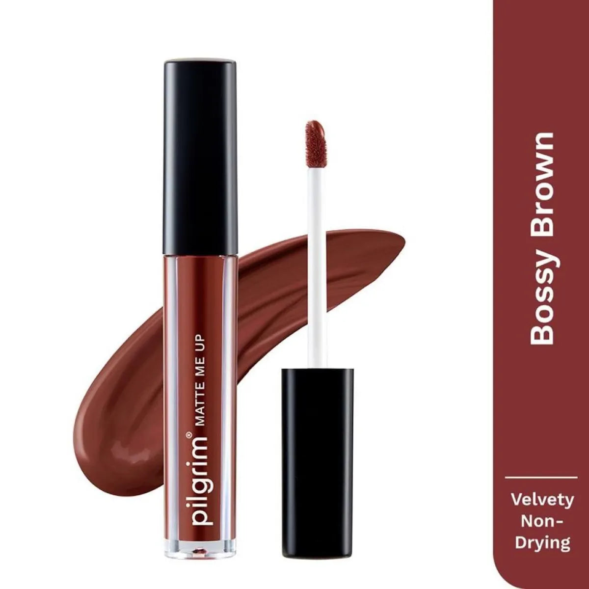 Pilgrim Matte Me Up! Liquid Lipstick - Bossy Brown
