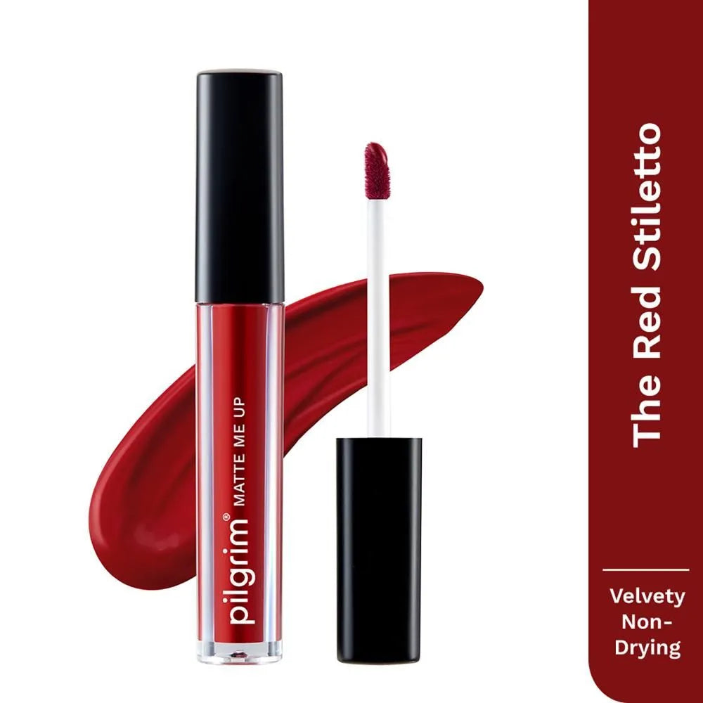 Pilgrim Matte Me Up! Liquid Lipstick - The Red Stiletto
