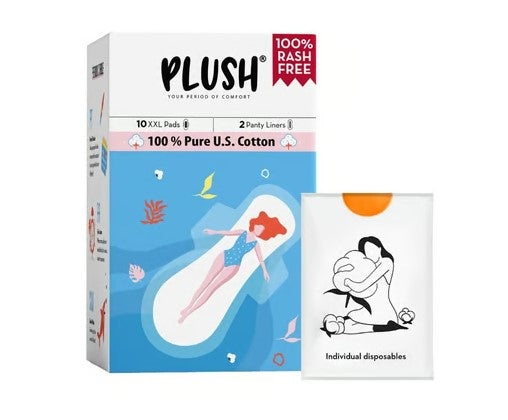 Plush Rash Free Sanitary Pads (with 2 Free Liners)
