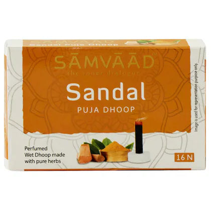 Samvaad Sandal Wet Dhoop Sticks 16 pcs