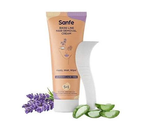 Sanfe Bikini Line Lavender & Aloe Vera Hair Removal Cream
