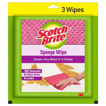 Scotch-Brite Assorted Sponge Wipe 3 pcs