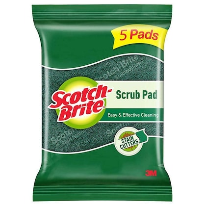 Scotch-Brite S-Shape Scrub Pad (7.5 cm X 10 cm) 5 pcs