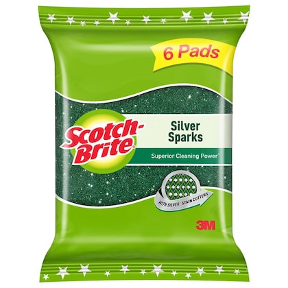 Scotch-Brite Silver Sparks Scrub Pad (7 cm x 10 cm)