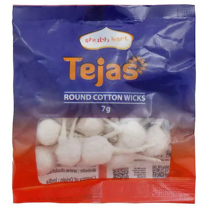 Shubhkart Tejas Round Cotton Wicks 7 g