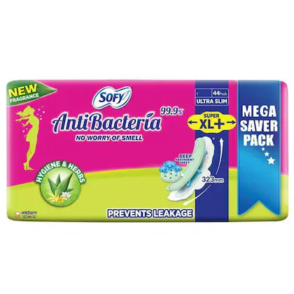 Sofy Anti Bacteria Sanitary Napkin (Super XL+) 44 pads
