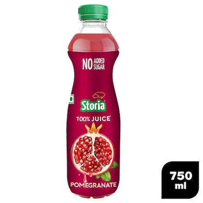 Storia Pomegranate Juice with No Added Sugar & No Preservatives 750 ml (Bottle)