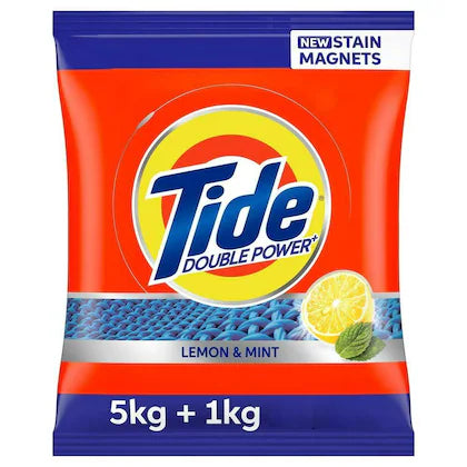 Tide Lemon & Mint Detergent Powder (5 kg + 1kg Free)