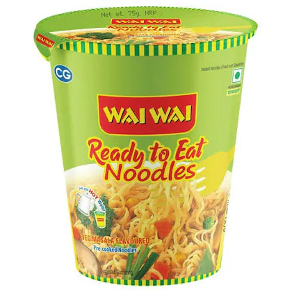 Wai Wai Ready to Eat Veg Masala Cup Noodles 75 g
