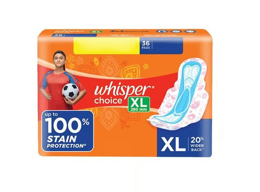 Whisper Choice Stain Protection Sanitary Pads
