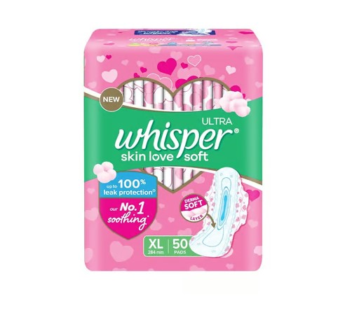Whisper Ultra Skin Love Soft Sanitary Pads (XL)
