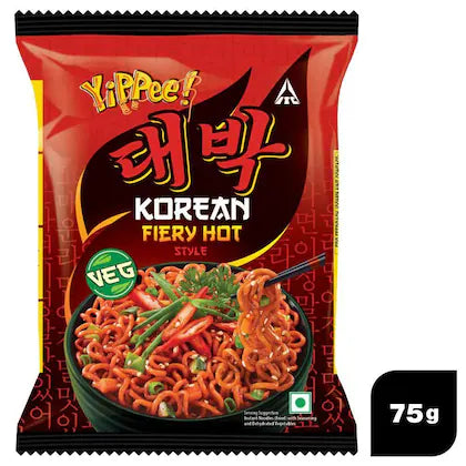 Yippee Fiery Hot Veg Korean Noodles 75 g