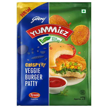 Yummiez Crispy Veg Burger Patty 400 g