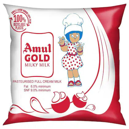 Amul Gold Full Cream Milk Pouch 500 ml