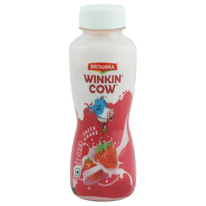 Britannia Winkin Cow Strawberry Thick Shake 180 ml (Bottle)