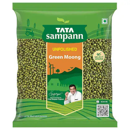 Tata Sampann Unpolished Green Whole Moong 500 g